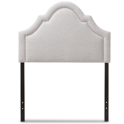 Baxton Studio Rita Modern and Contemporary Greyish Beige Fabric Upholstered Twin Size Headboard
